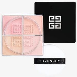 Givenchy Powder Compact in Black with Soft Pink, Peach, Cream Shades